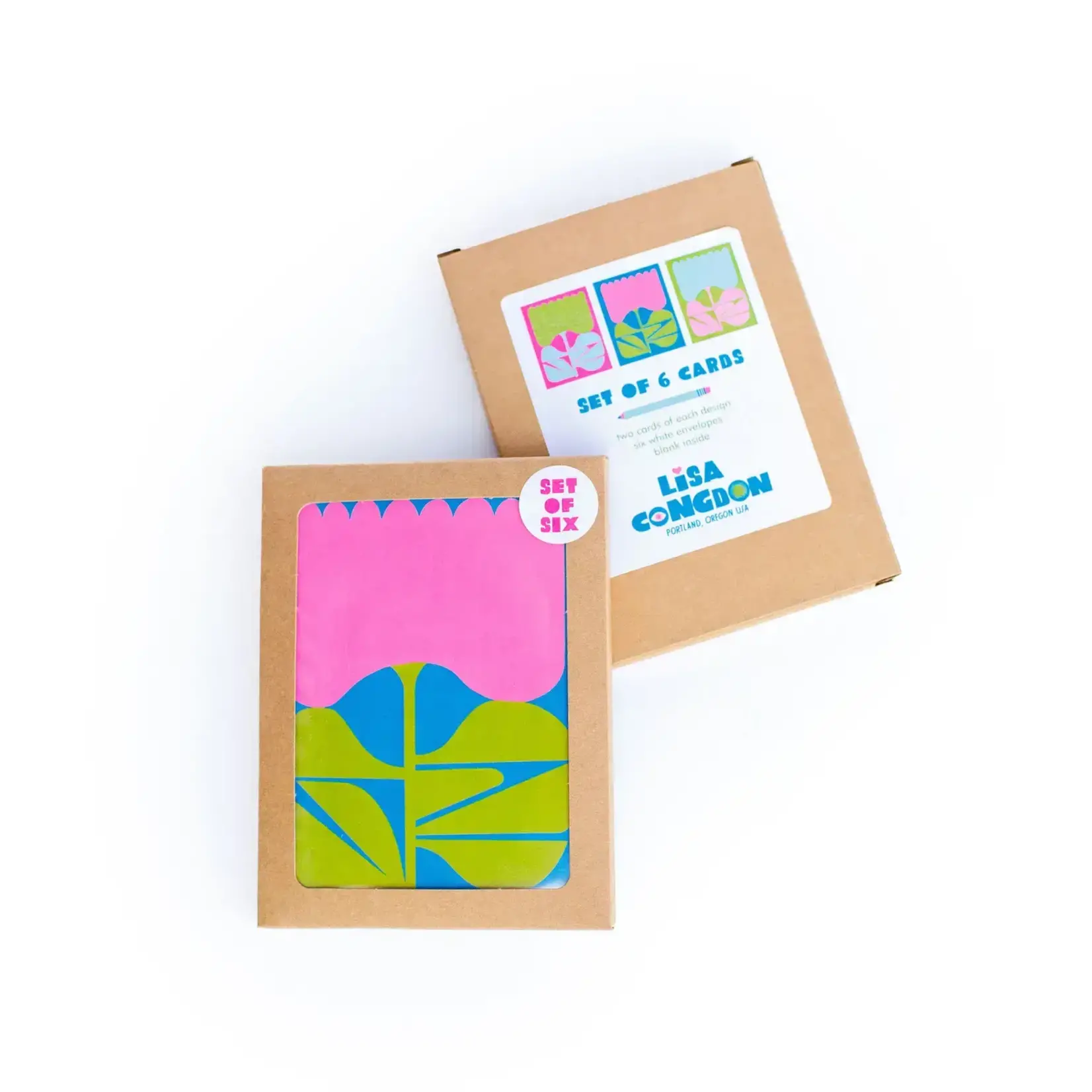 Card, Three Tulips Greeting Card set/6