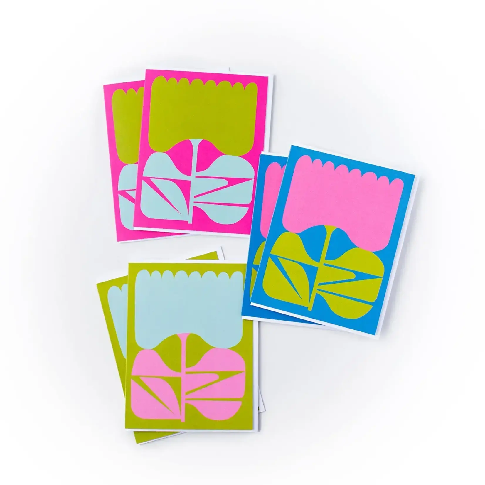 Card, Three Tulips Greeting Card set/6