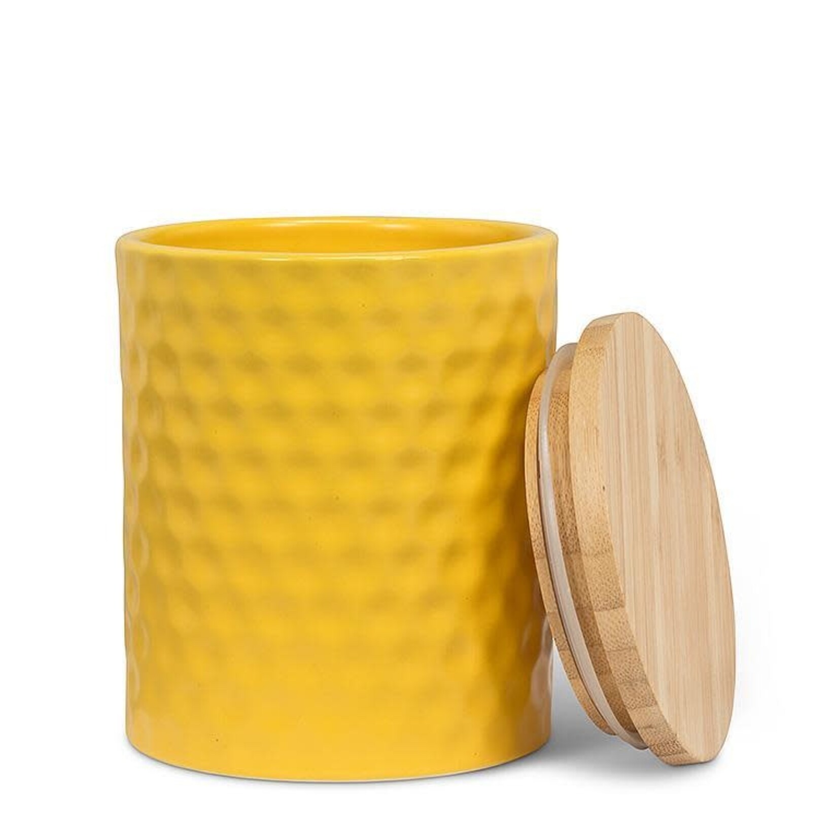 Canister,  Yellow Hexagon 5 in
