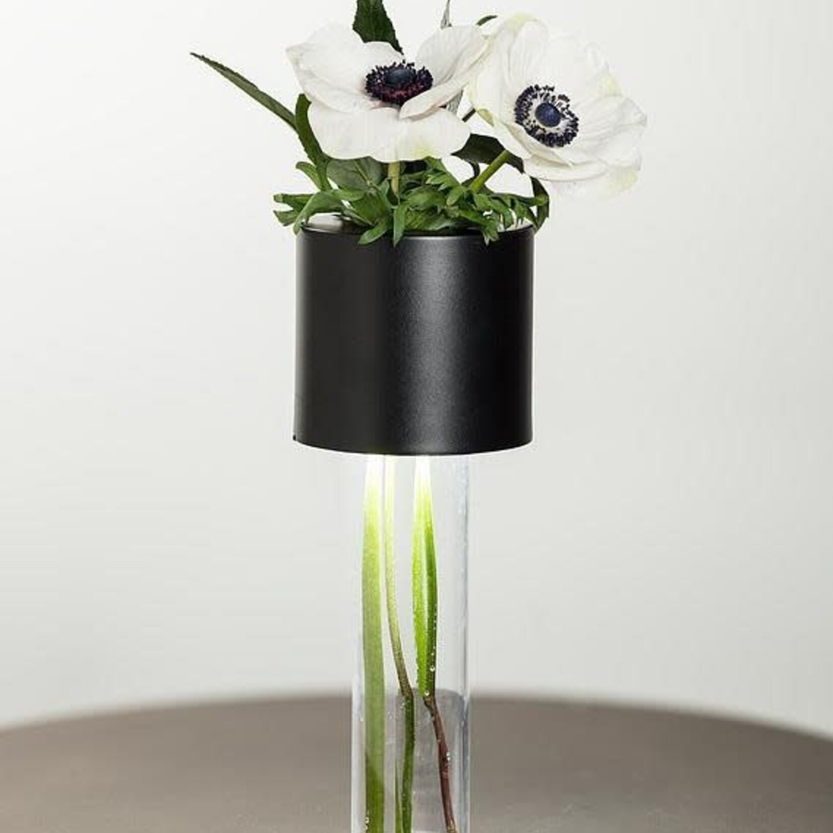 Vase, LED Table Light Black 12 in