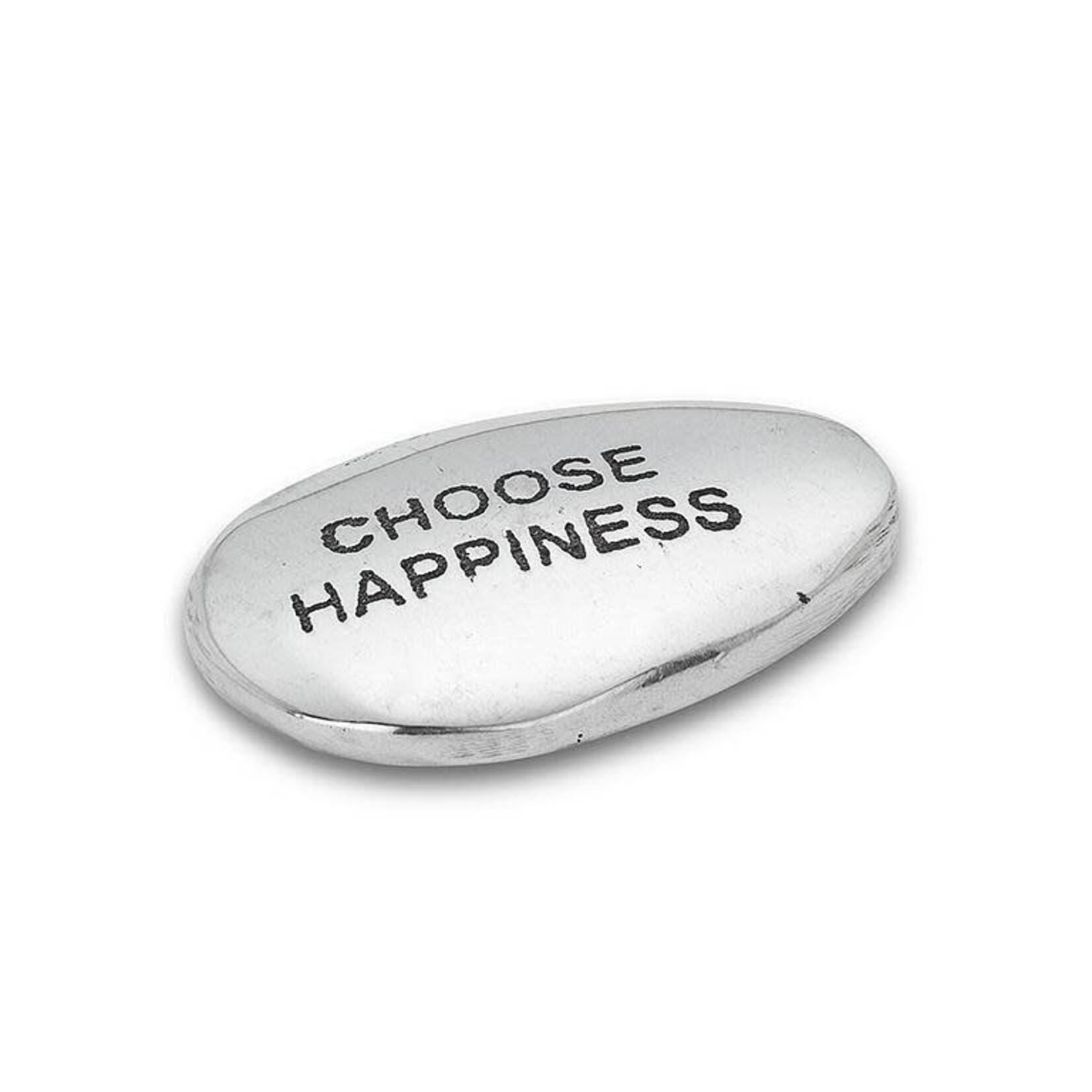 Pebble, Engraved Silver Choose Happiness