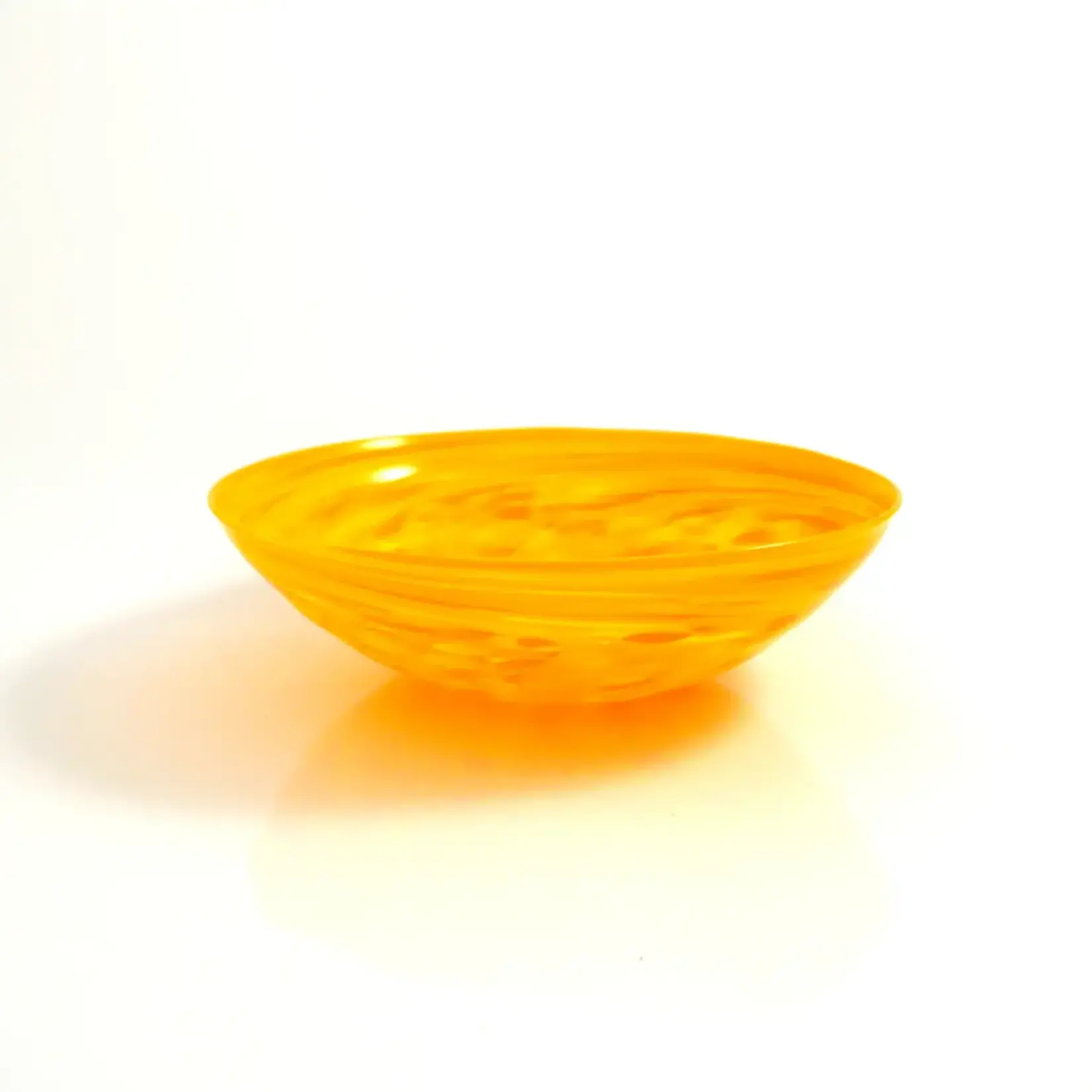 Bowl, Art Glass Yellow 12 in