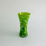 Vase, Art Glass Green Conical 11 in