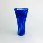 Vase, Art Glass Water Blue Conical 11 in
