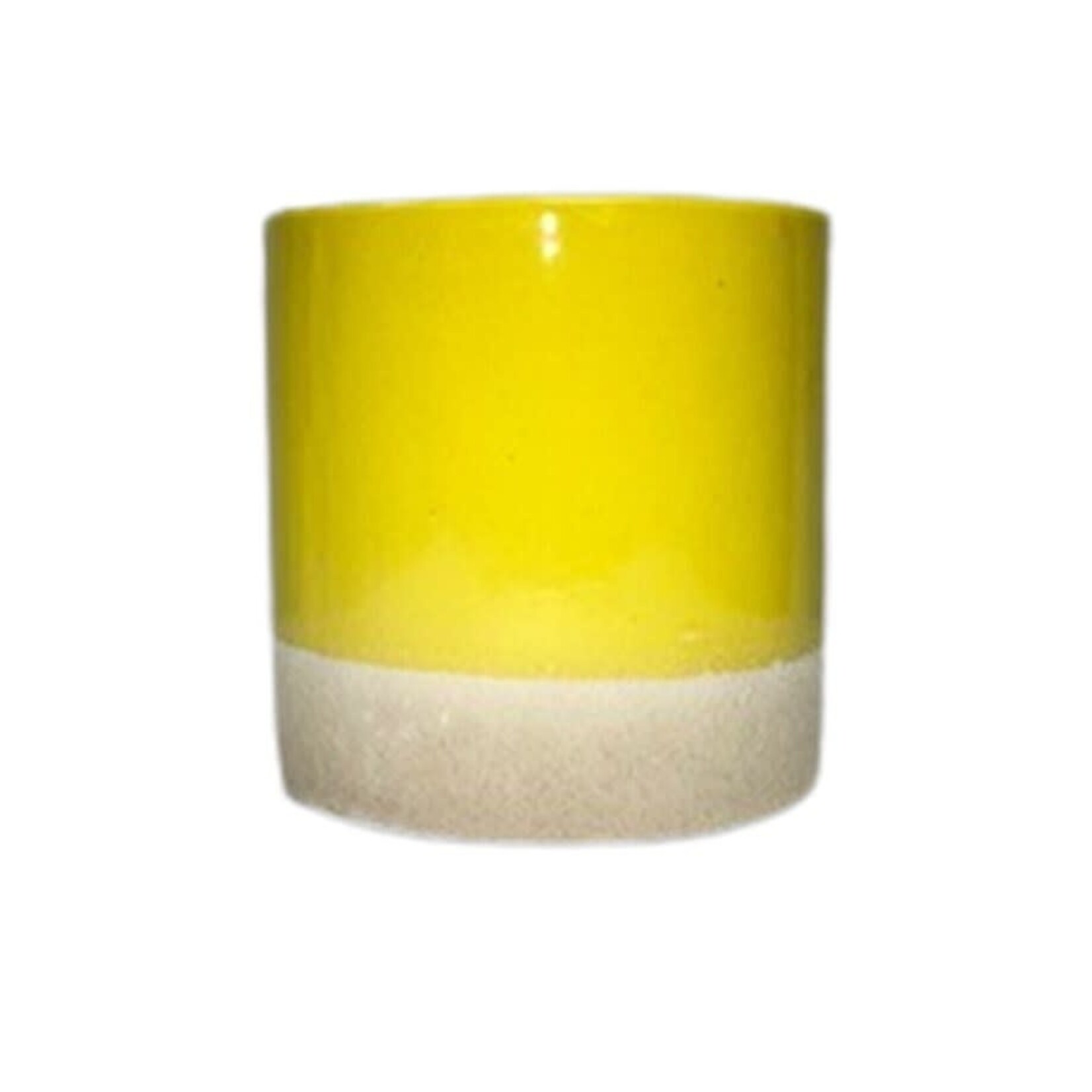 Potcover, Rustic Edge Yellow 6 in