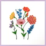 Card, Quill Wildflowers