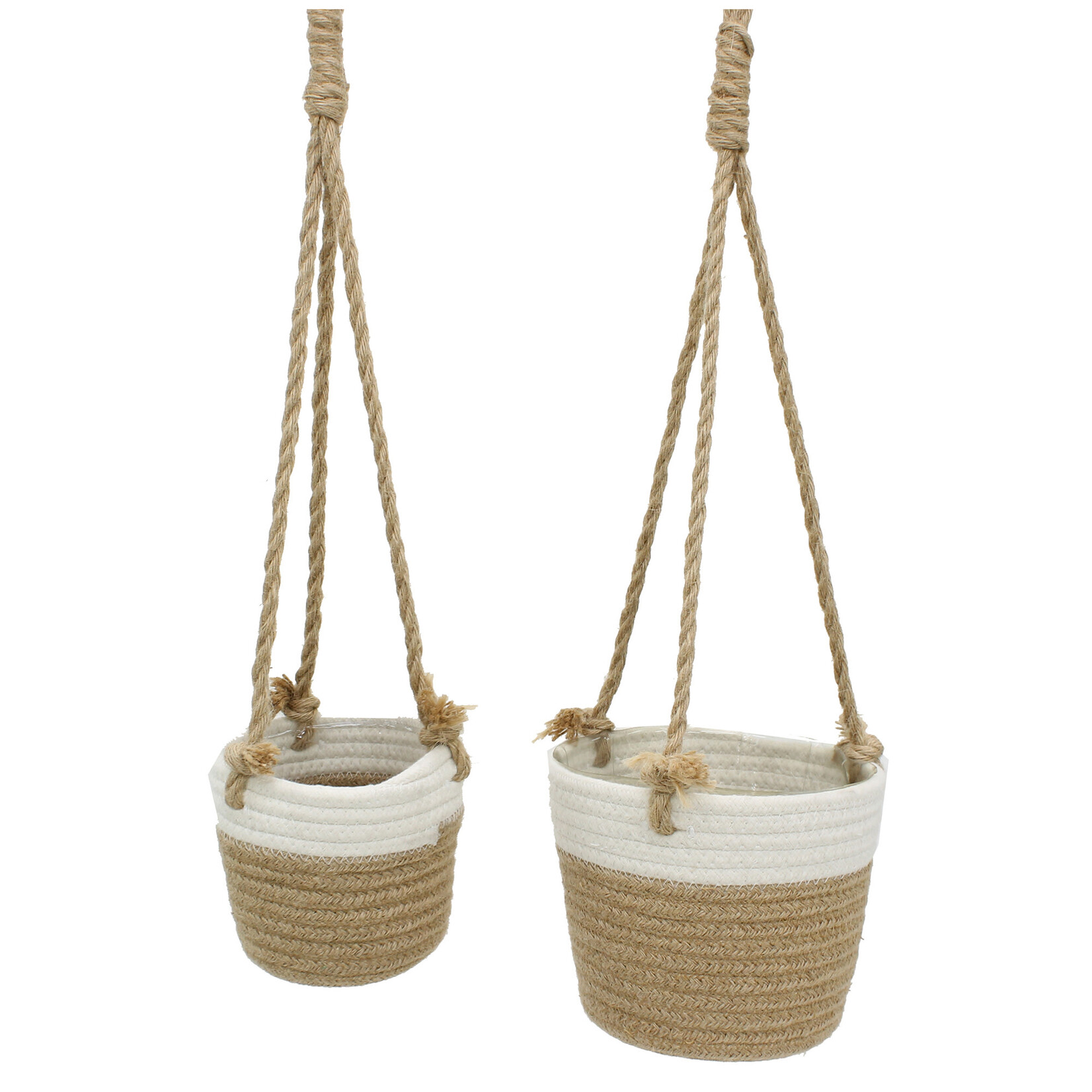 Planter, Cotton Rope Hanging w/Liner 5.5 in