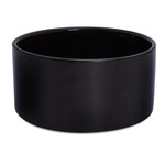 Potcover, Black Low Cylinder 8x4 in