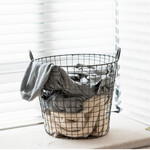Basket, Grey Wire Rd. 19in