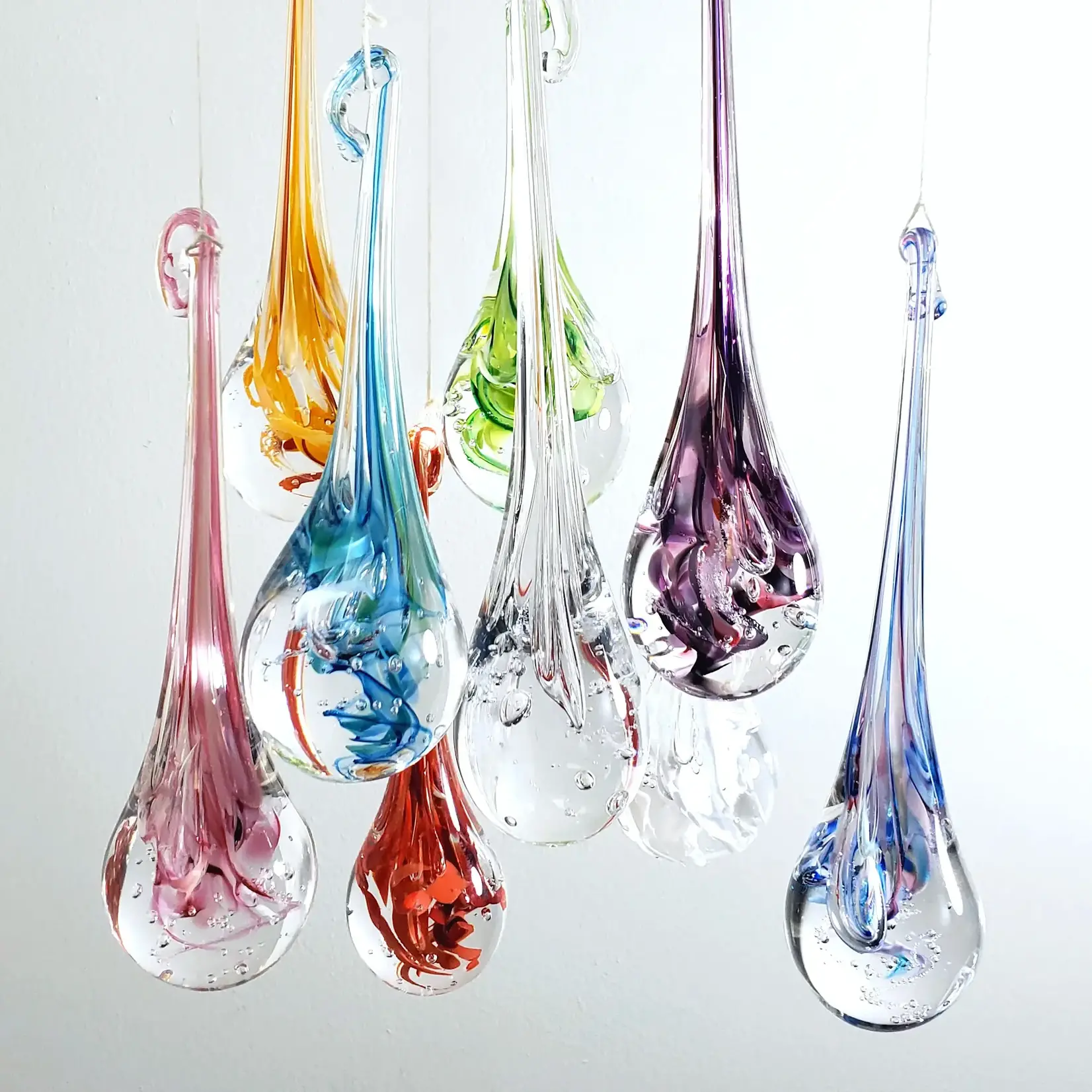 Tear of Joy, Art Glass Drop 8 in