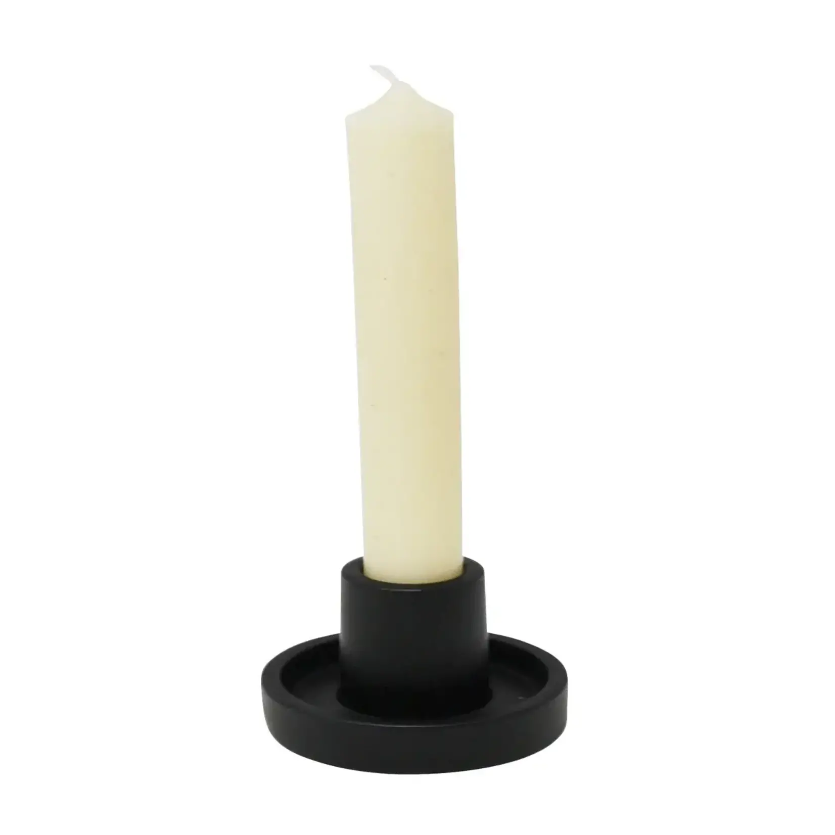 Candle Holder, Minimalist Black 3 in