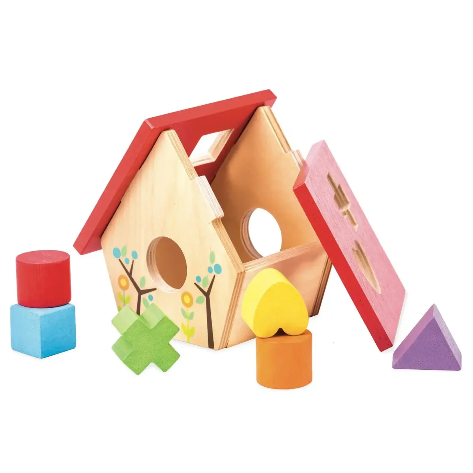 Wood Shape, Bird House Sorter 6 in