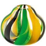Vase, Folk Green/Yellow 4.5 in