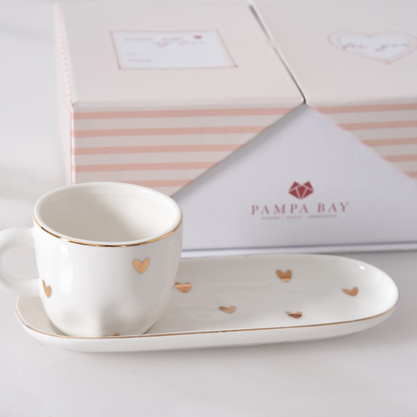 Cup & Saucer, Espresso Heart