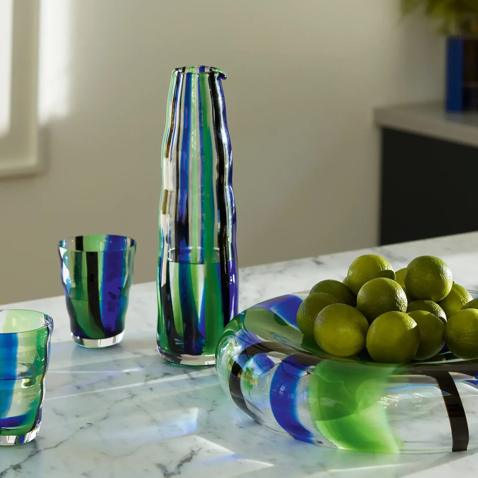 Carafe, Folk Blue/Green 1L