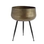 Potcover, Antique Metal w/ Legs 9 in