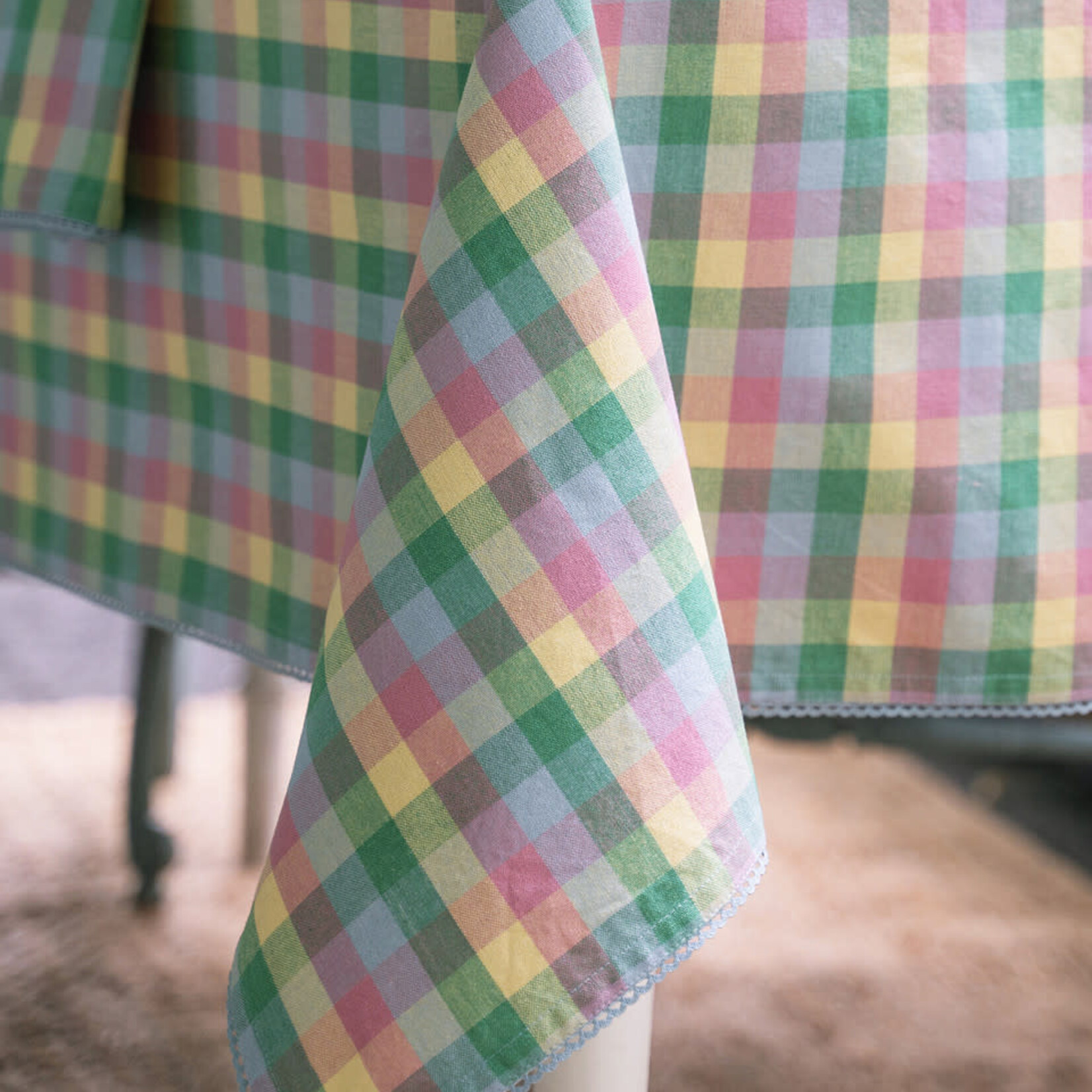 Tablecloth, Spring Garden Plaid Pastel