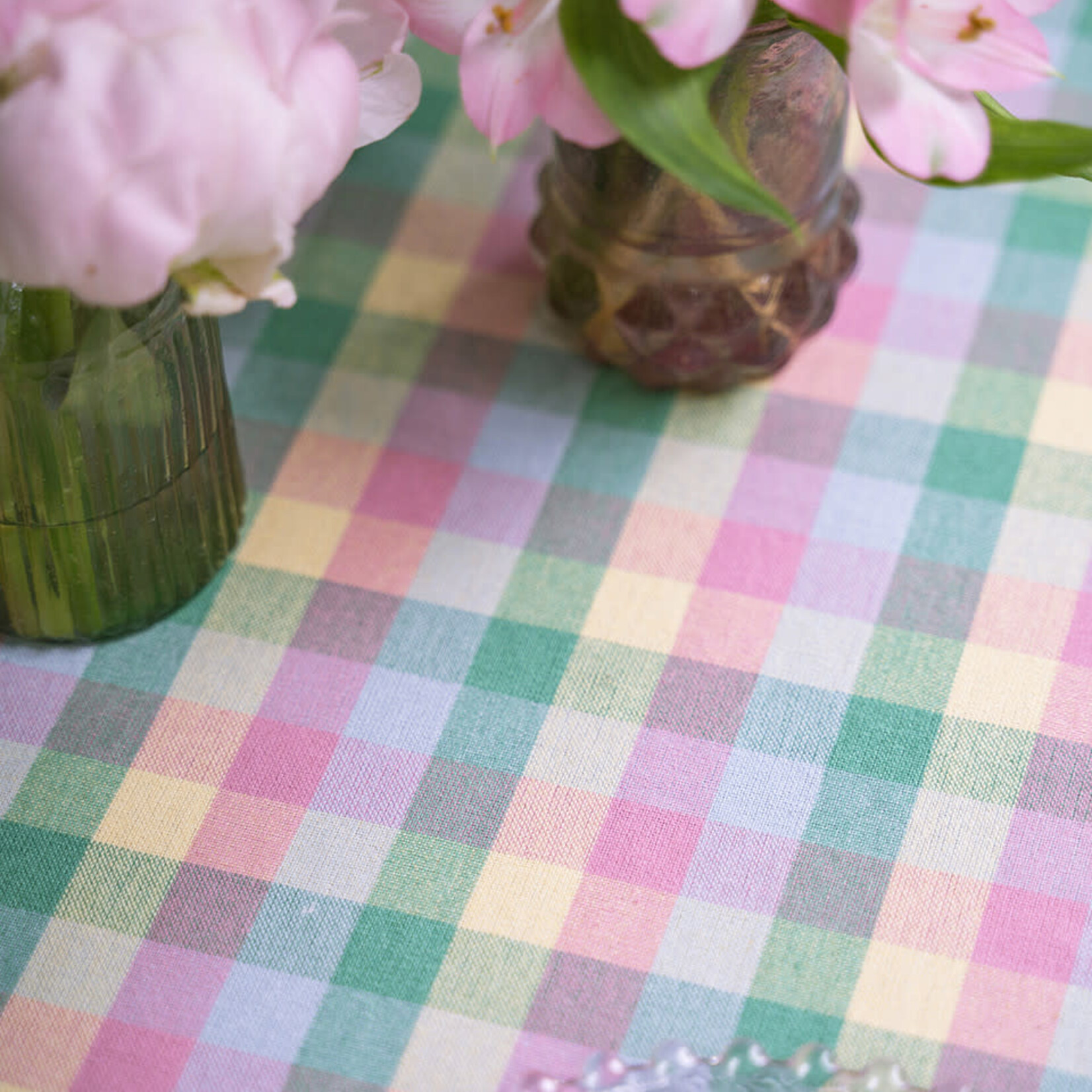 Tablecloth, Spring Garden Plaid Pastel