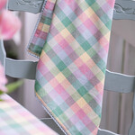 Napkins, Spring Garden Plaid Pastel 18 in, set/4
