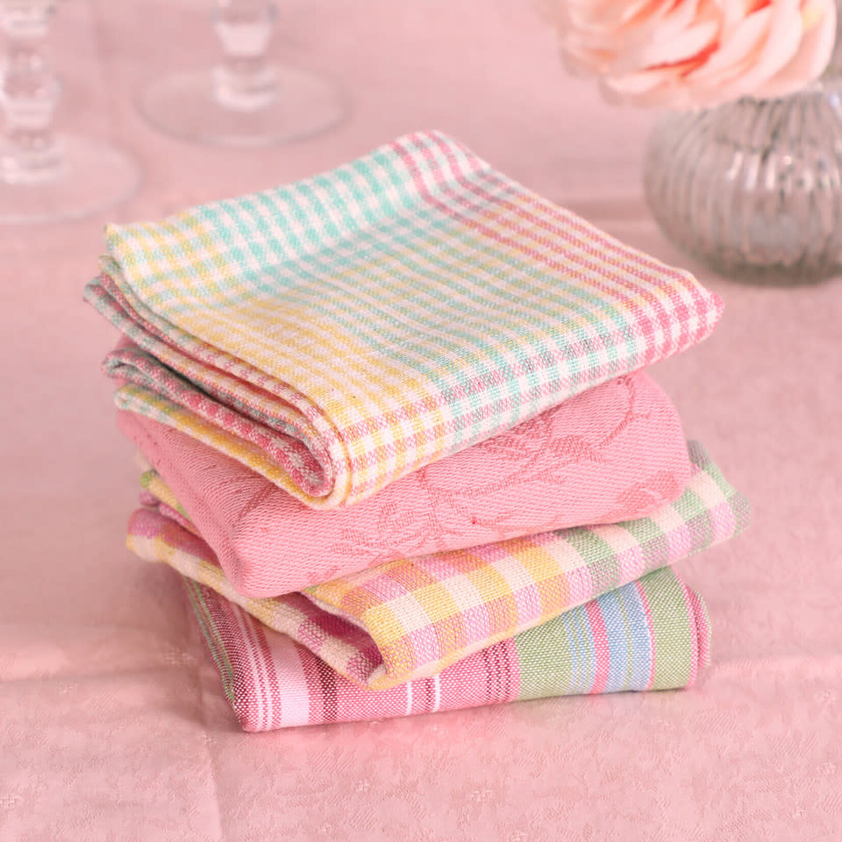 Napkin, Hyacinth Asst. 18 in, set/4