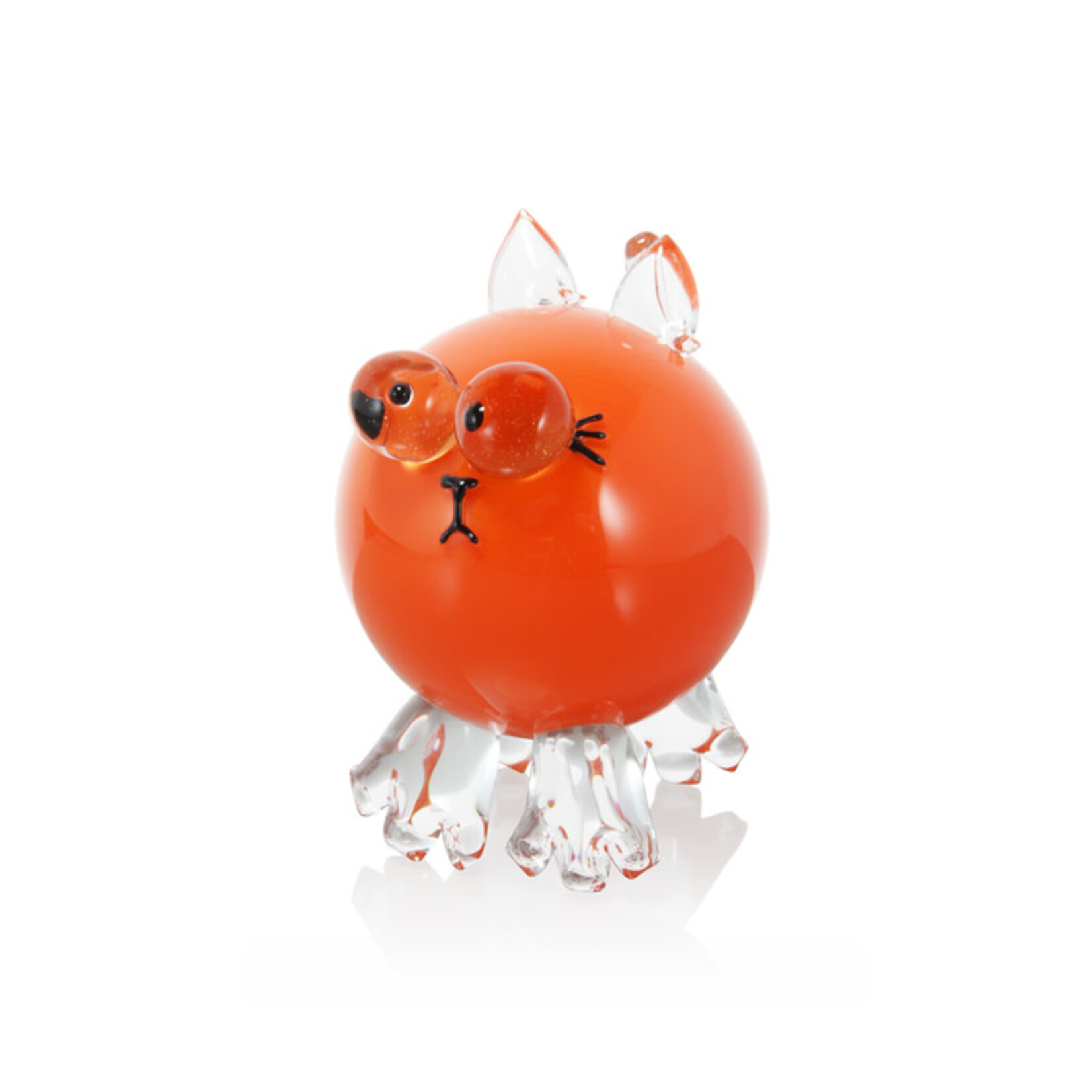 Kitten, Art Glass Orange