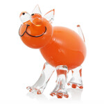 Cat, Art Glass Orange