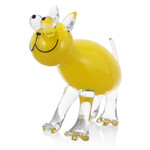 Cat, Art Glass Yellow