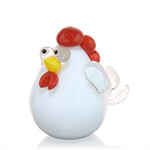 Chicken, Art Glass White
