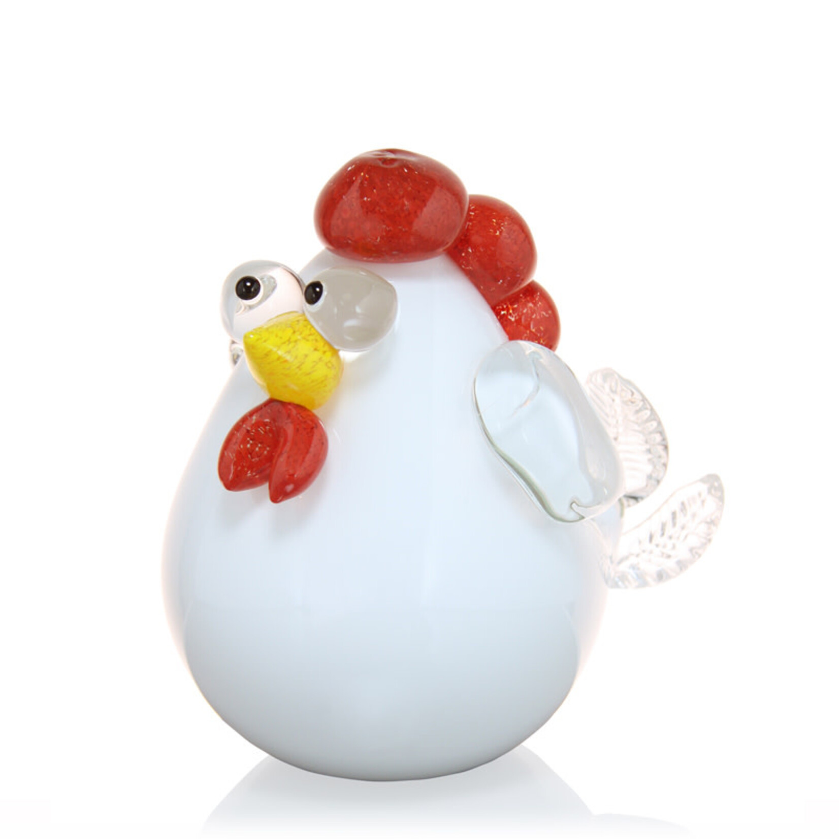 Chicken, Art Glass White