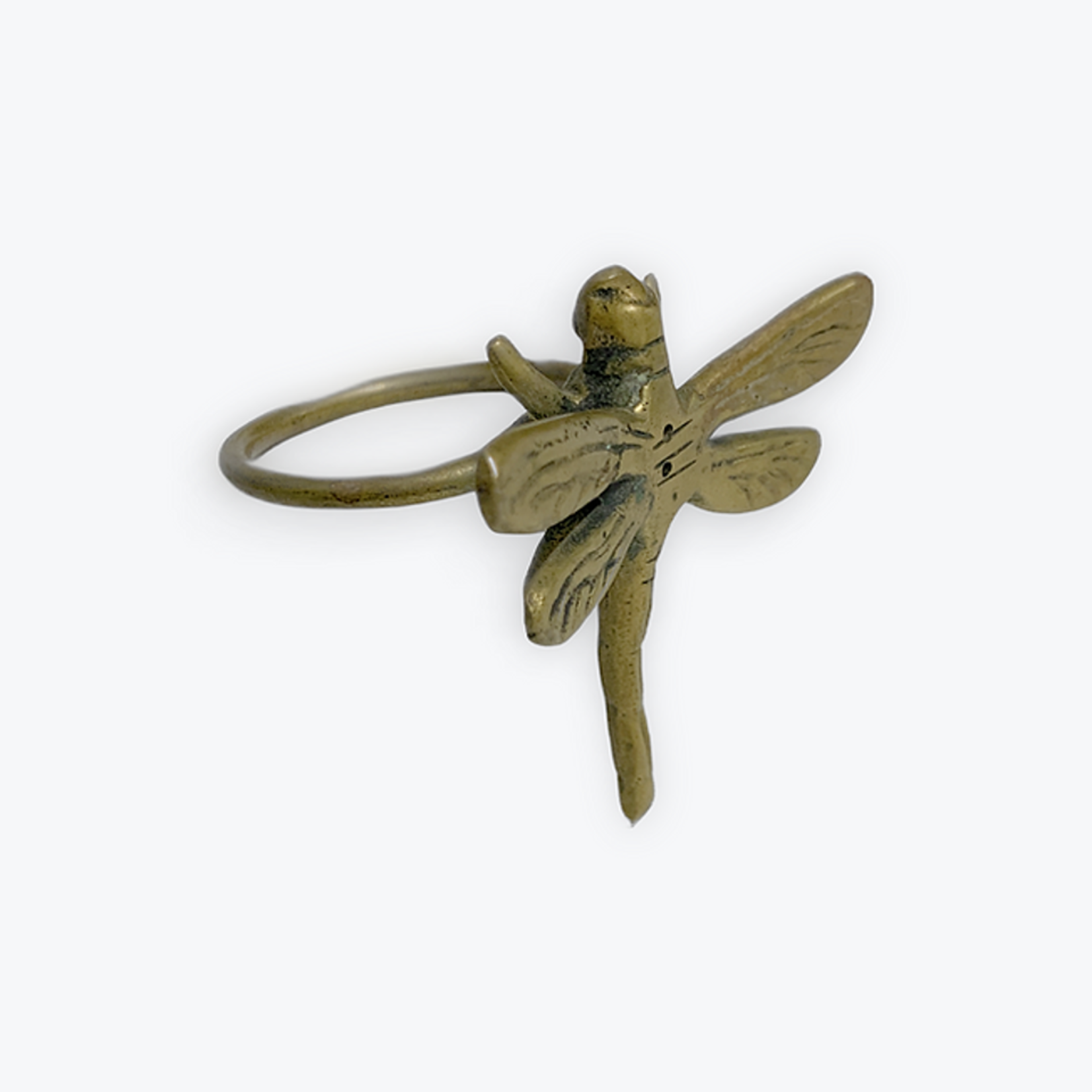 Napkin Ring, Brass Dragonfly
