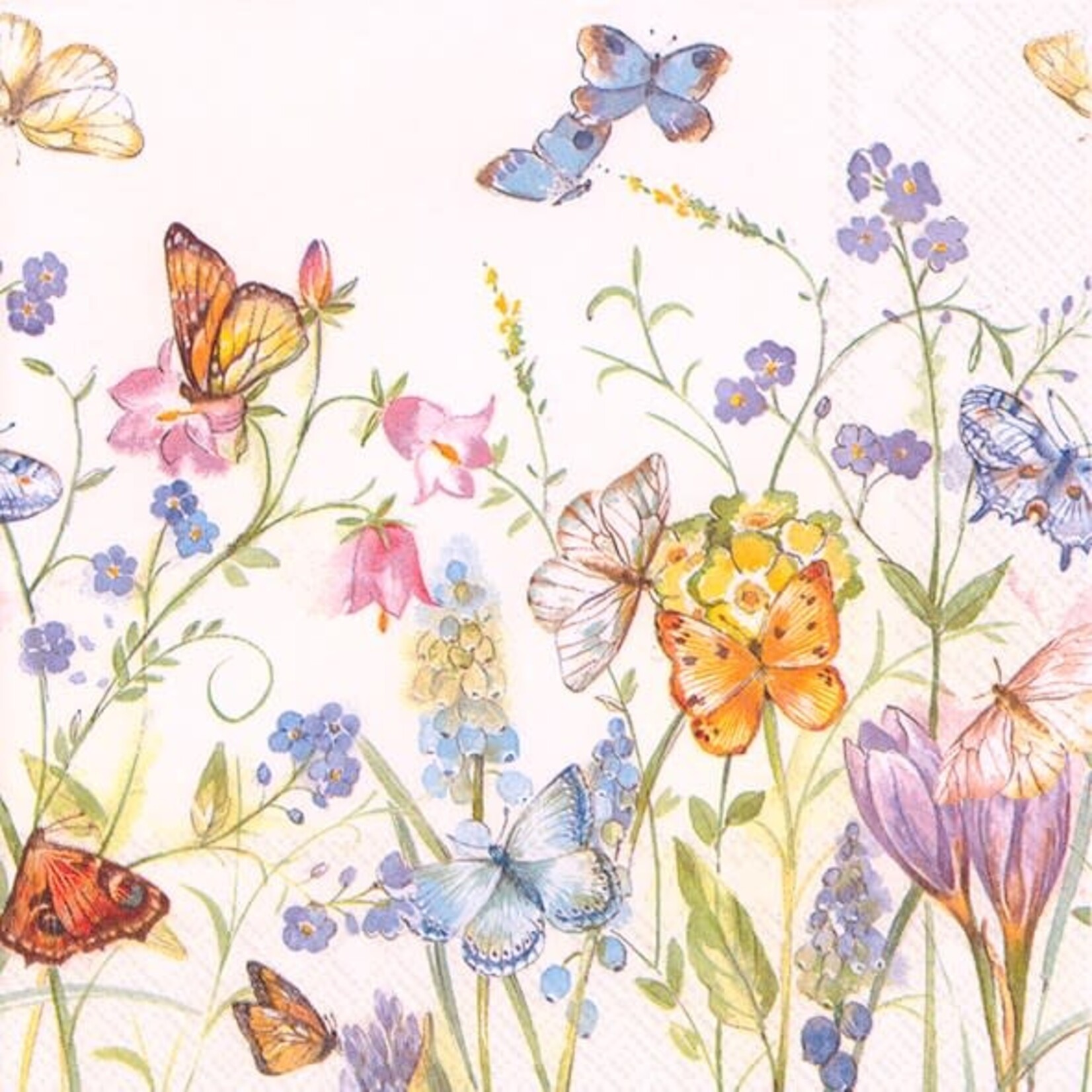 Napkin, Butterflies and Blossoms
