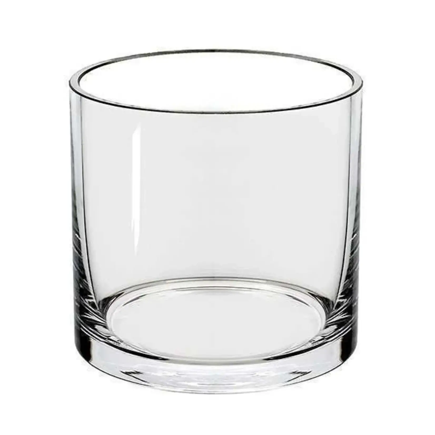 Vase, Clear Glass Cylinder 6 in