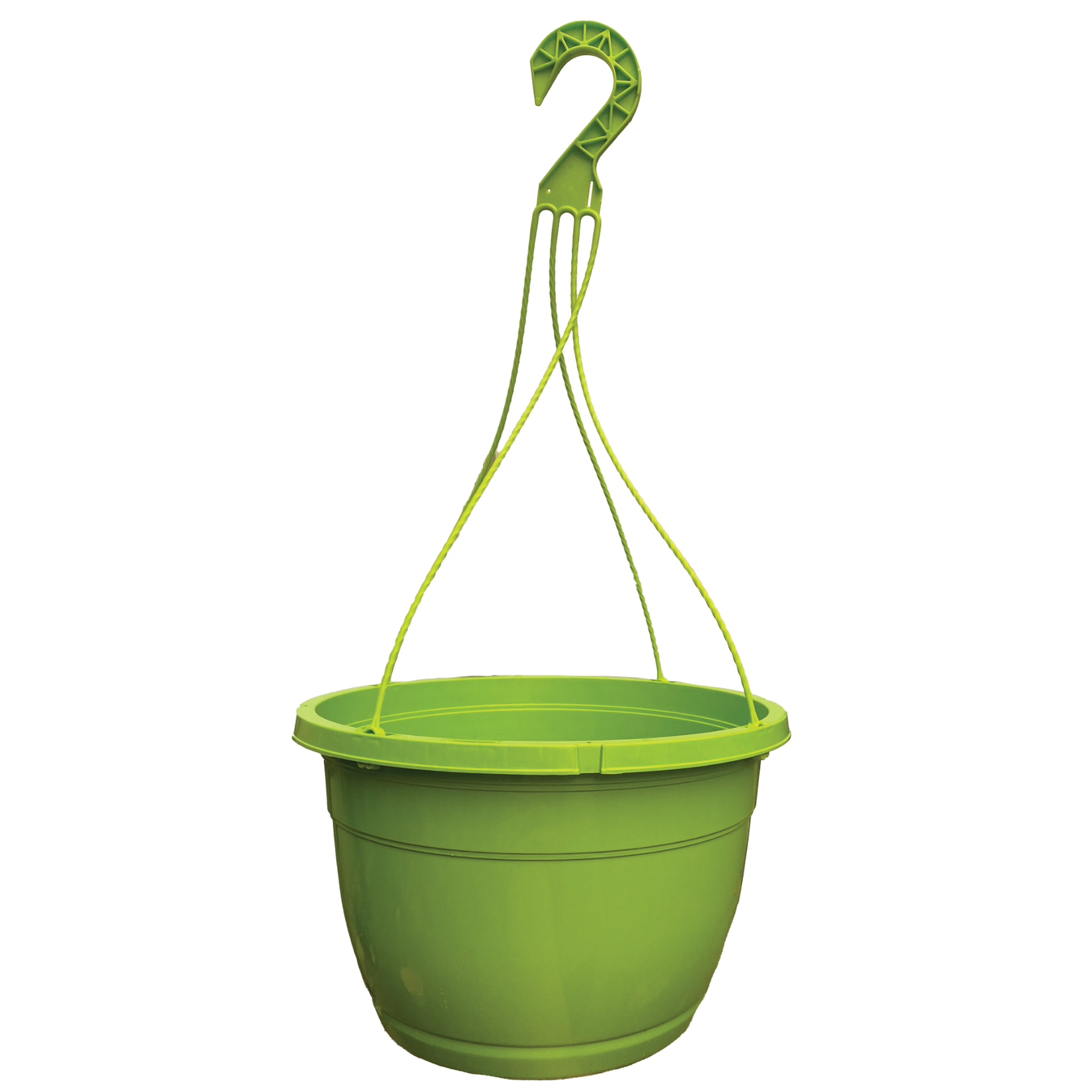 Pot, Plastic Lime Green Hanging,  15 in