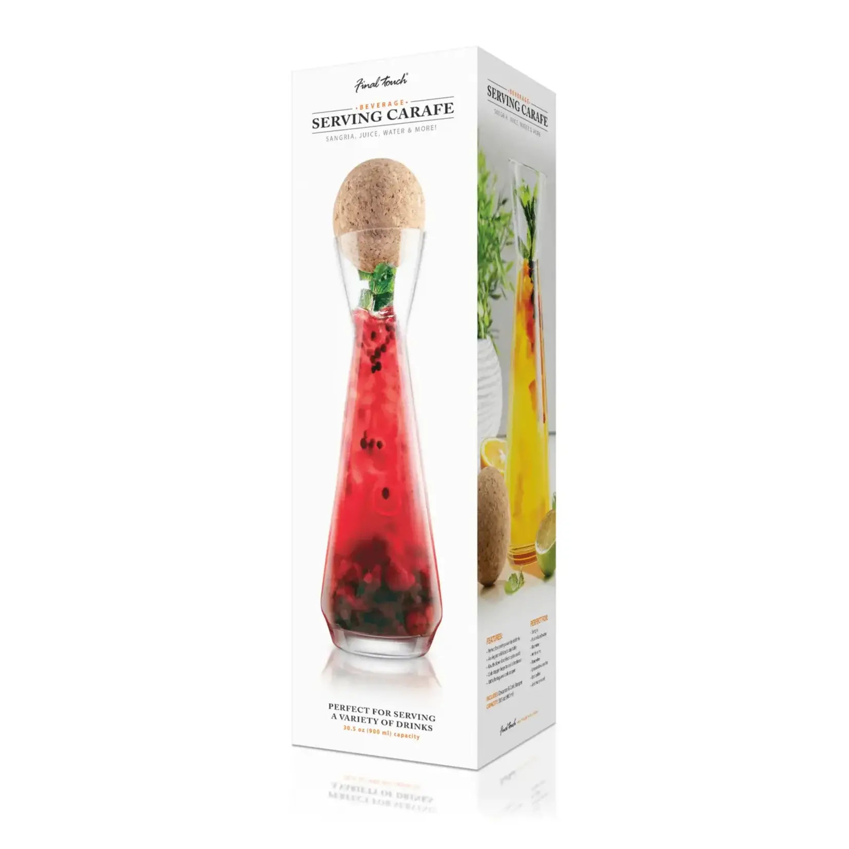 Carafe, Tall Glass and Cork