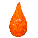 Vase, Art Glass Orange Drop 20 in