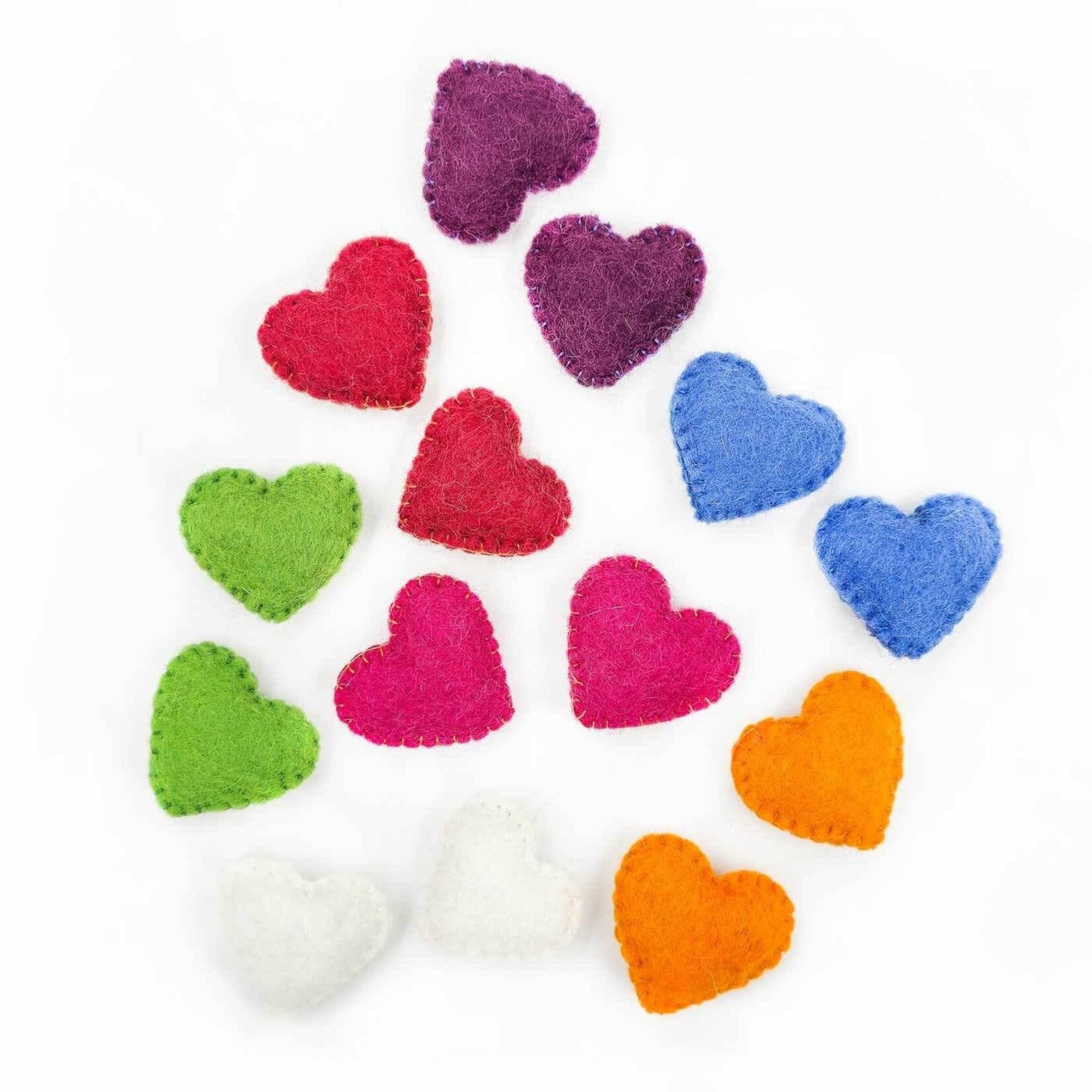 Hearts, Felt Mini Red
