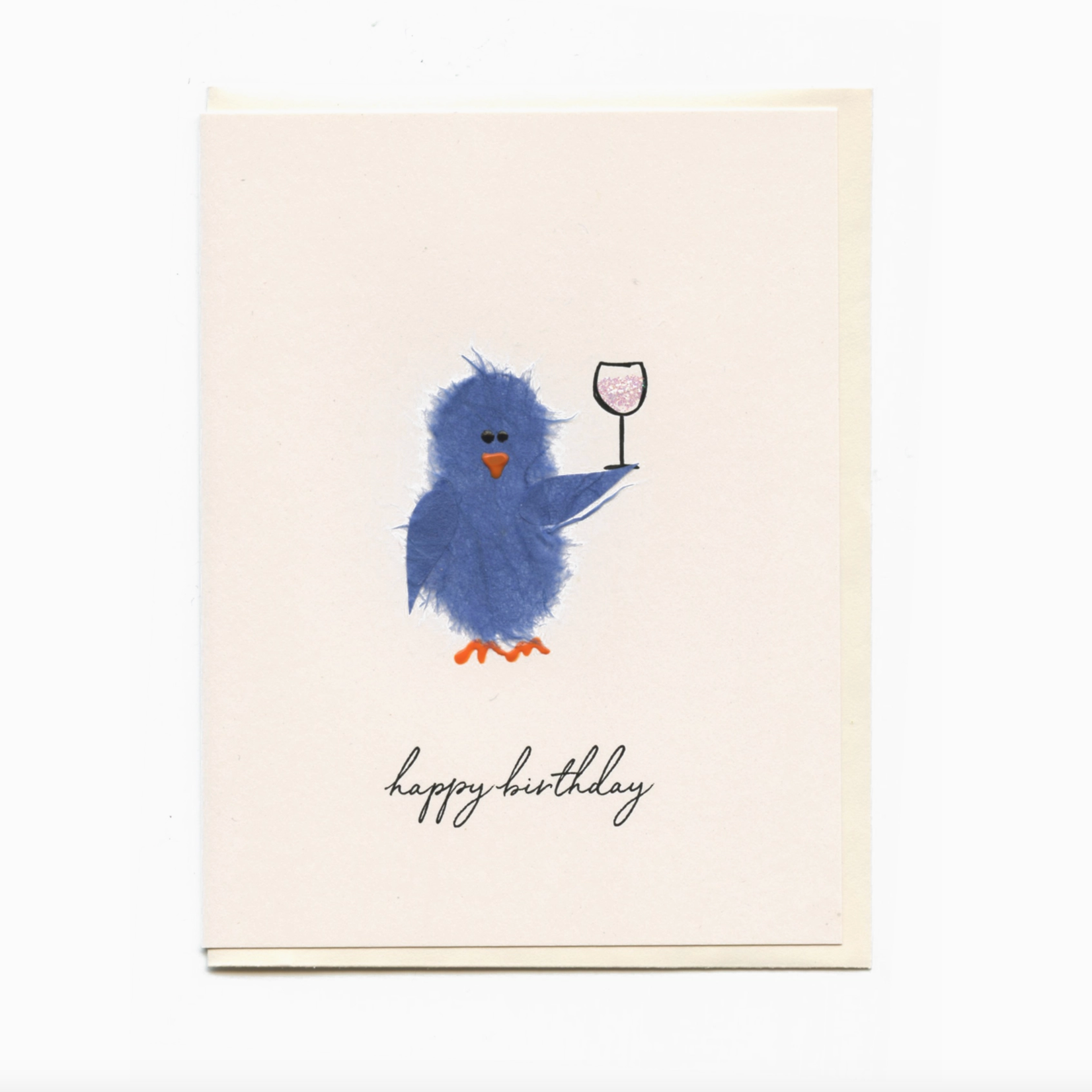 Card, Paper Art Happy Birthday Blue Bird