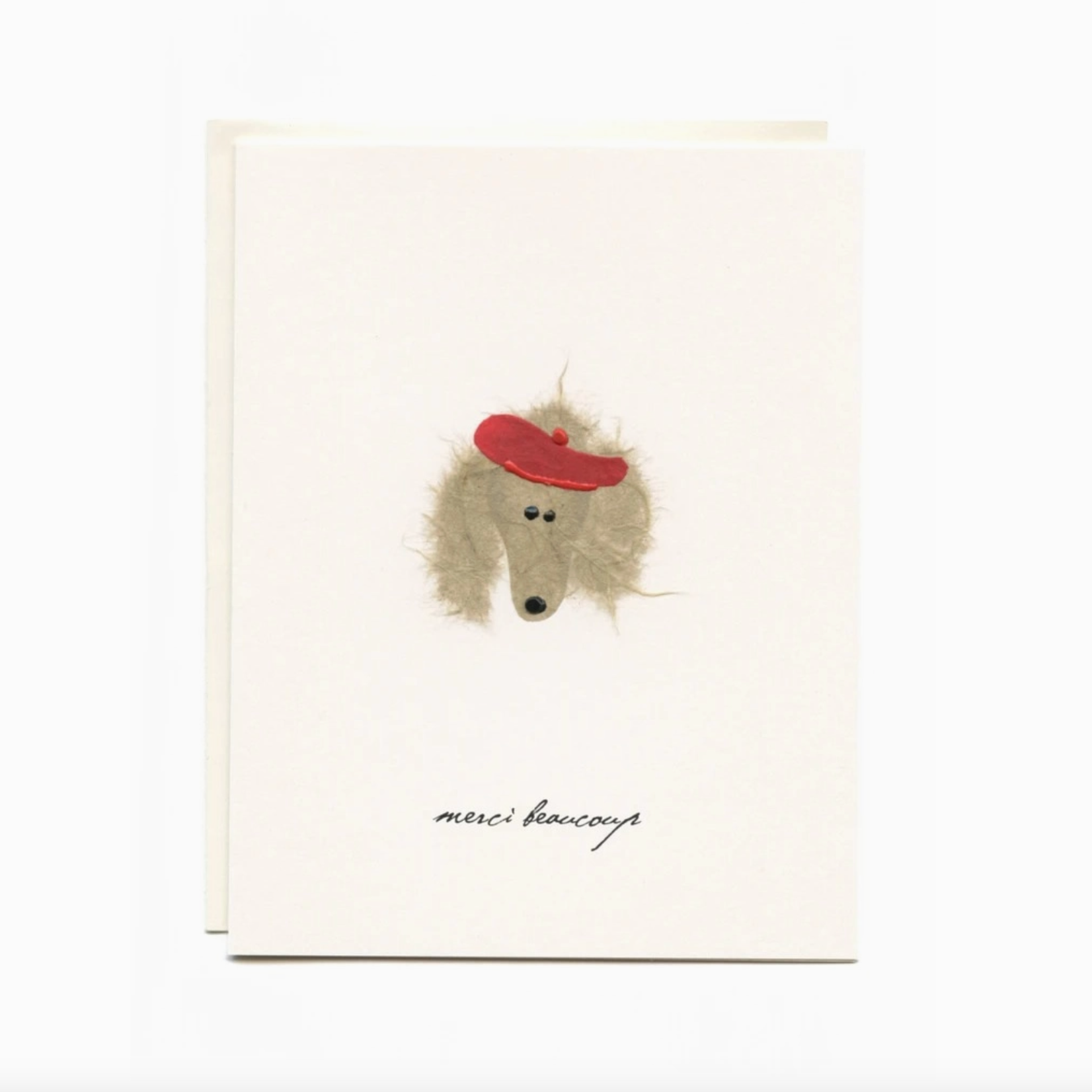 Card, Paper Art Merci Beaucoup Poodle