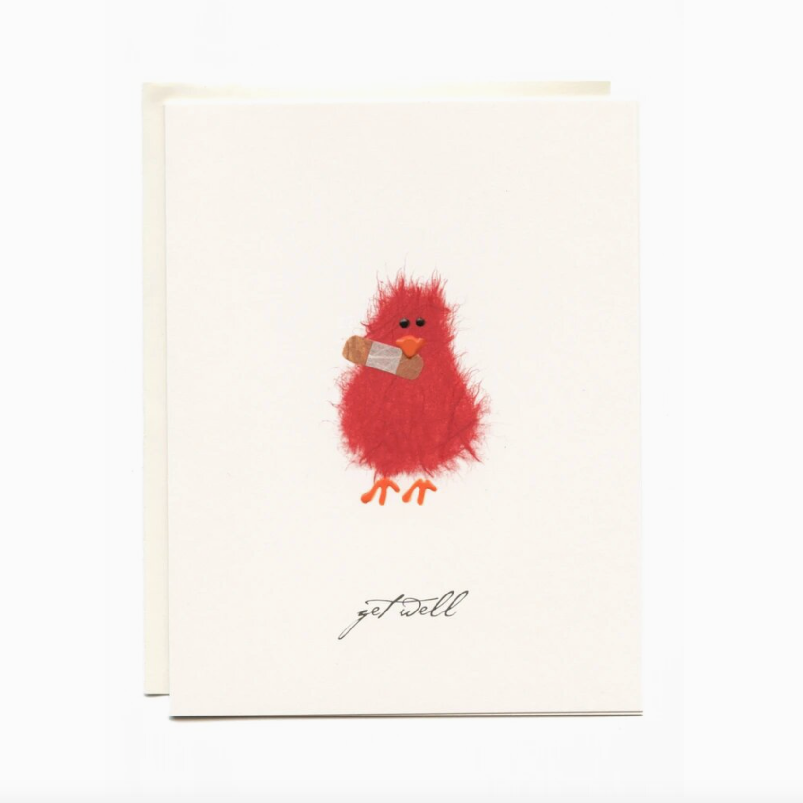 Card, Paper Art Get Well Bird Bandaid