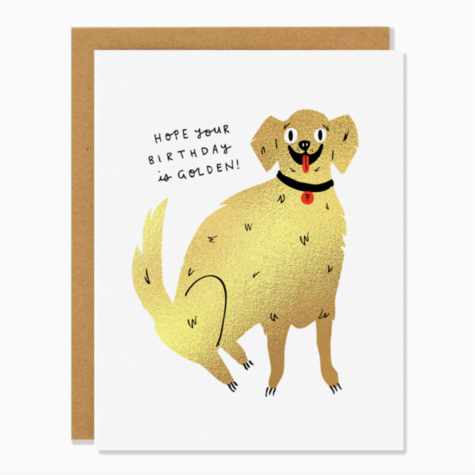 Card, Golden Birthday Dog