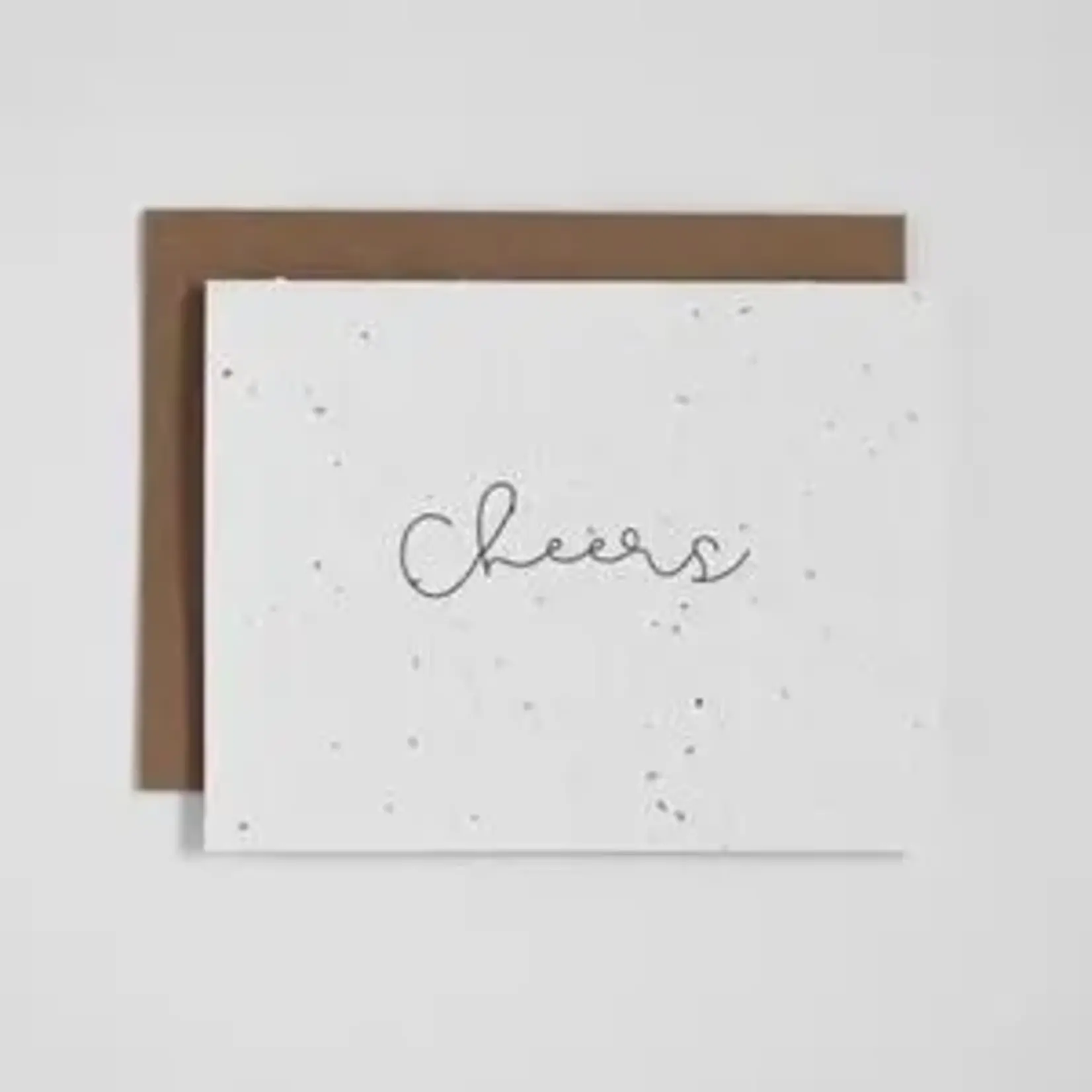 Card, Plantable, Cheers Cursive