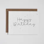 Card, Plantable, Happy Birthday Cursive