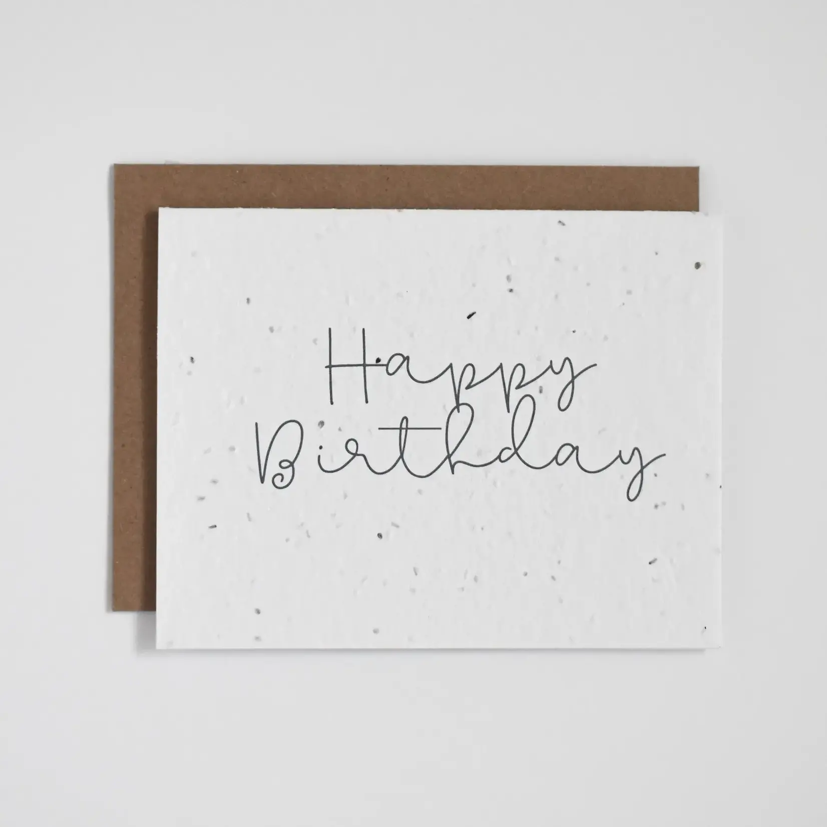 Card, Plantable, Happy Birthday Cursive