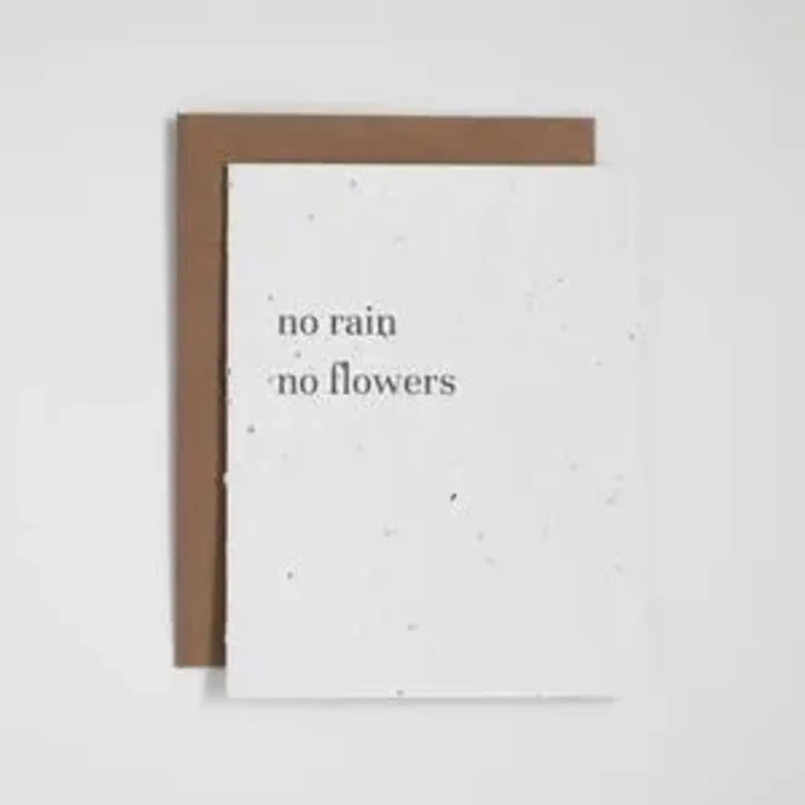 Card, Plantable, No Rain No Flowers