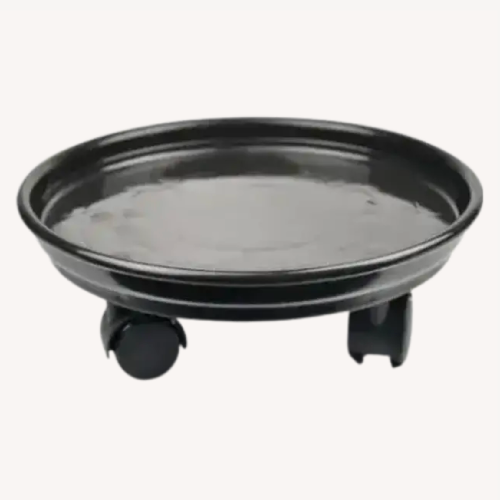 Plant Stand, Round Caddy w/ Wheels