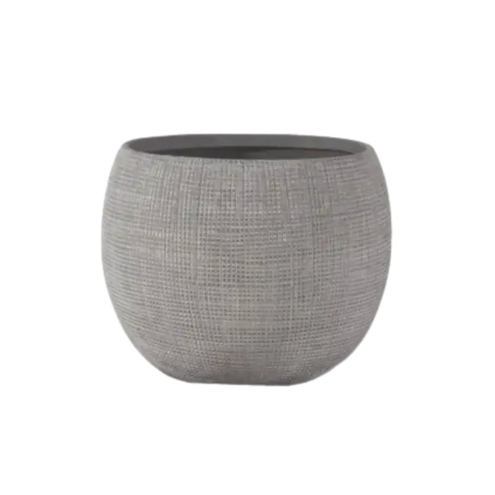 Pot, Light Grey Weave 16 in
