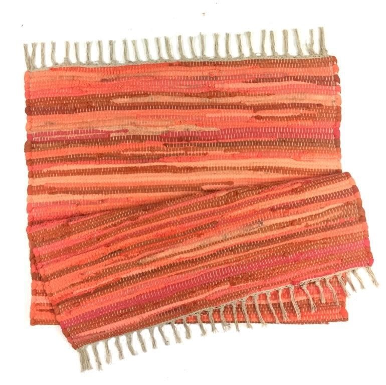 Rug, Rag Recycled 2x3 Orange - Zocalo