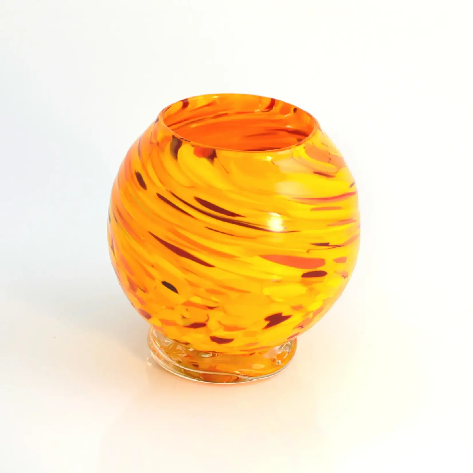 Candle Holder, Art Glass 4 in