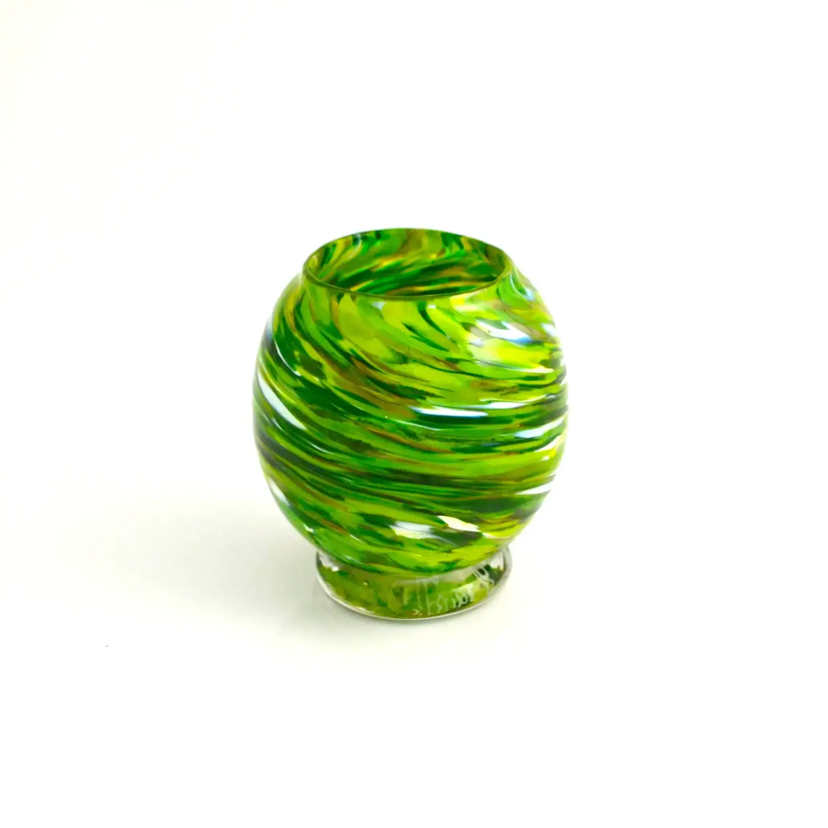 Candle Holder, Art Glass 4 in