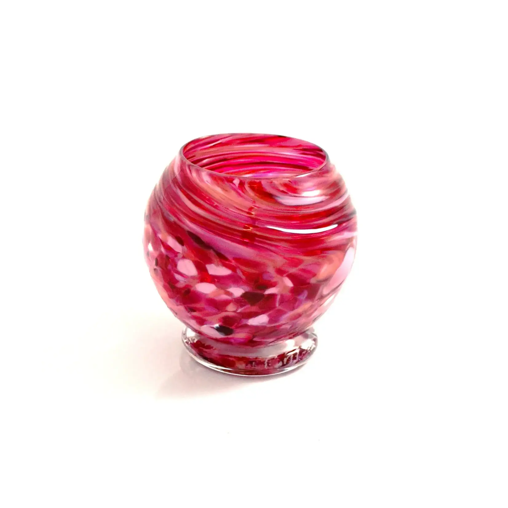 Candle Holder, Art Glass 4 in